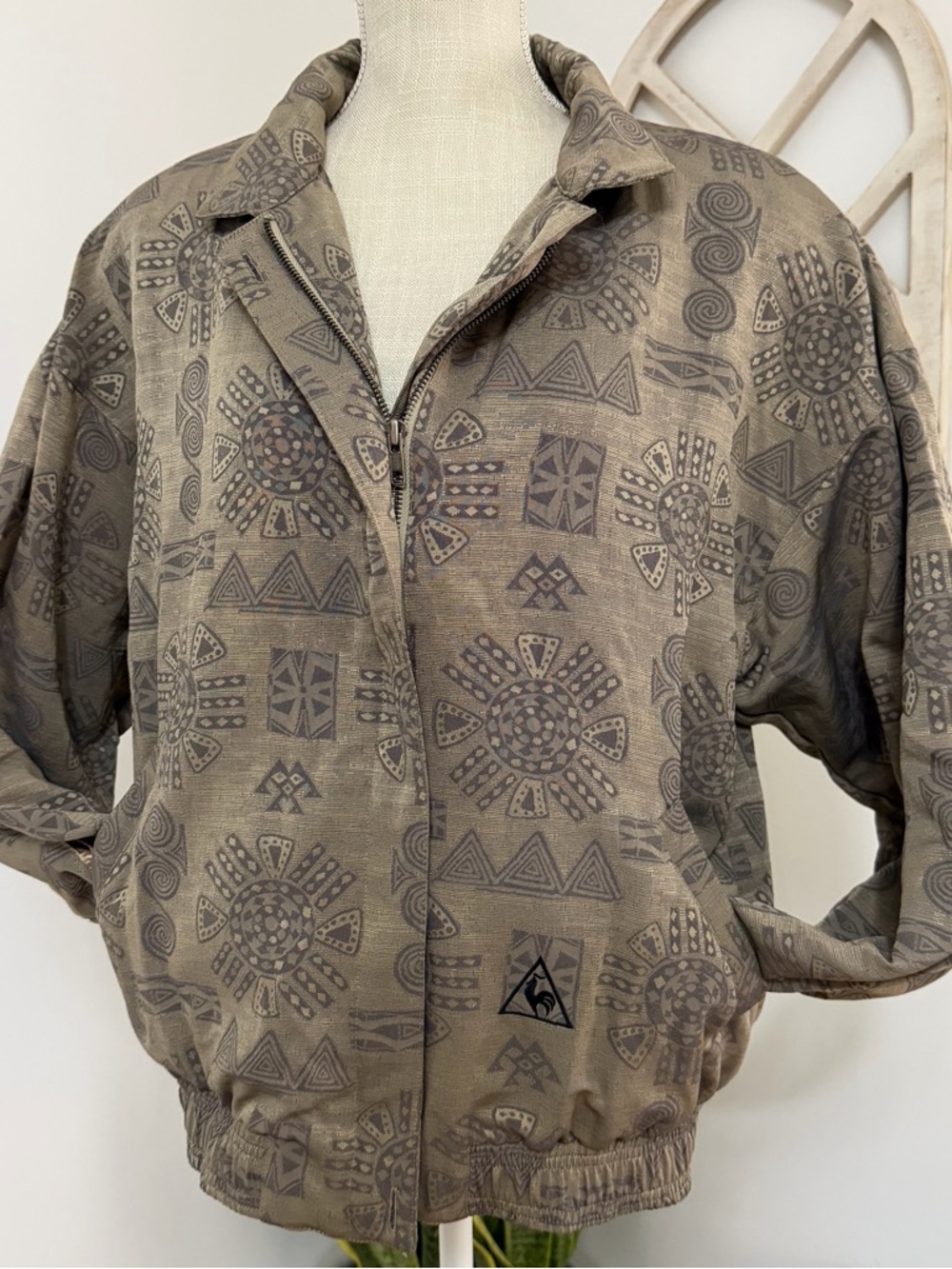 Vintage Le Coq Sportif Jacket Full Zip Windbreaker Women’s Size Large
